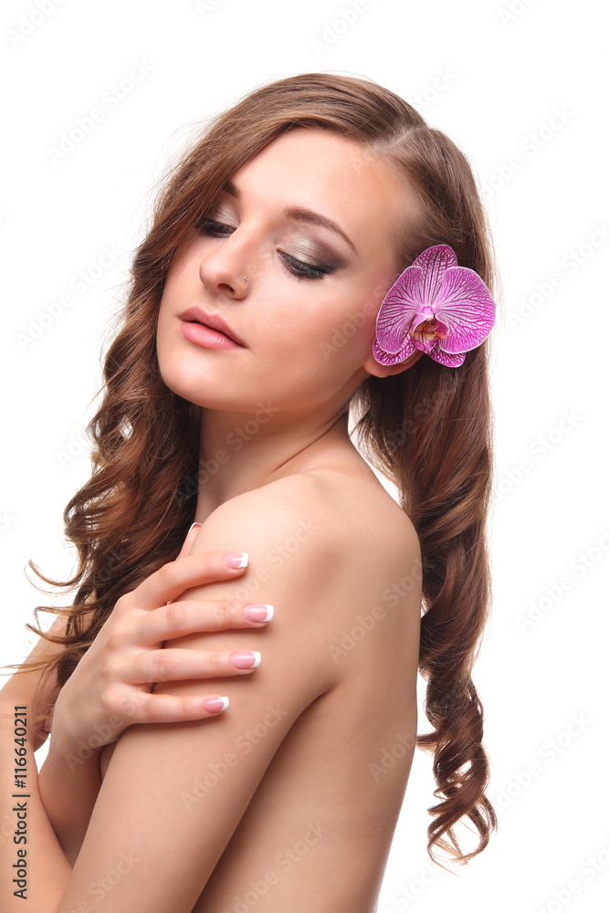 Beautiful woman portrait . perfect make up Beautiful woman portrait . perfect make up