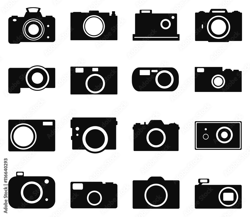Camera icons set Camera icons set