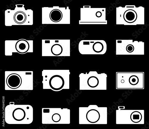 Camera icons set