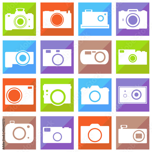 Camera icons set