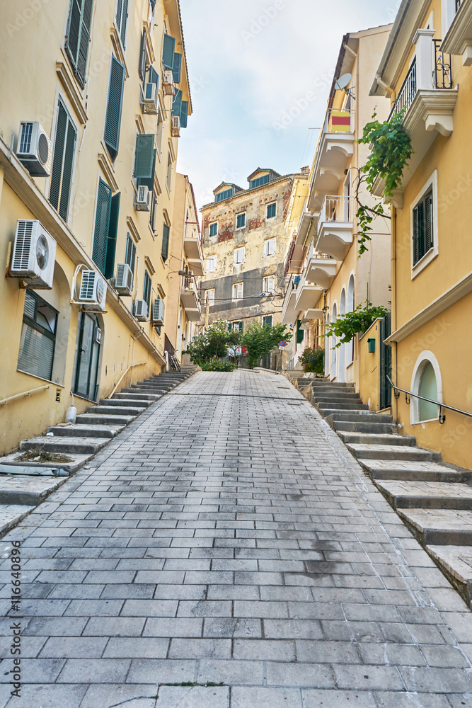 Street in Corfu, Greece