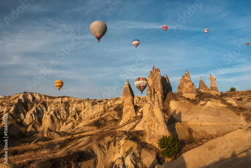 Balloons in the sky over Cappadocia