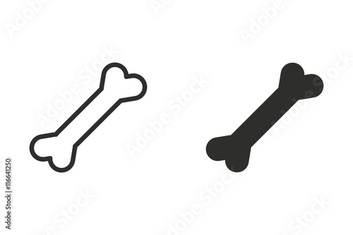 Dog bone - vector icon.