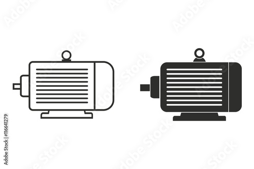 Electric motor - vector icon.