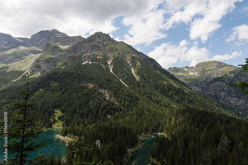 Fototapeta Naklejka Na Ścianę i Meble -  Scenic Obernberger See panoramic in Tyrol Austria
