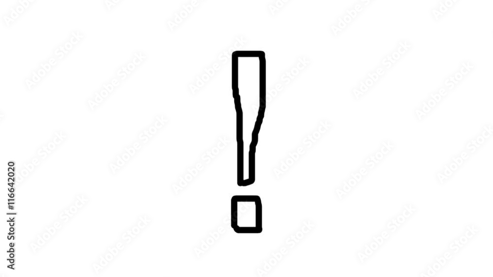 Animated Exclamation Mark with Alpha Channel Animated Exclamation Mark with Alpha Channel