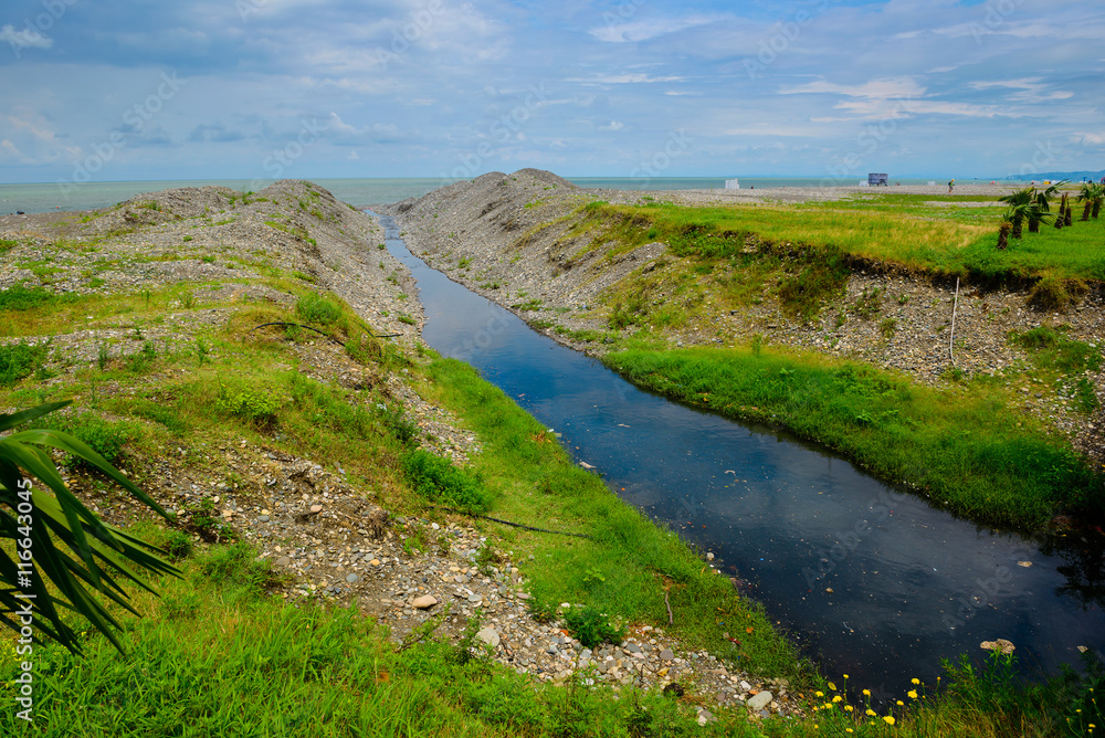 River flowing into the Black Sea