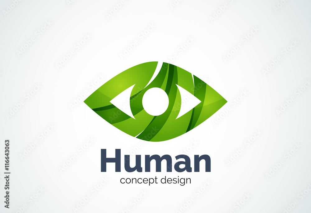 Abstract business company human eye logo template, sight or look concept Abstract business company human eye logo template, sight or look concept