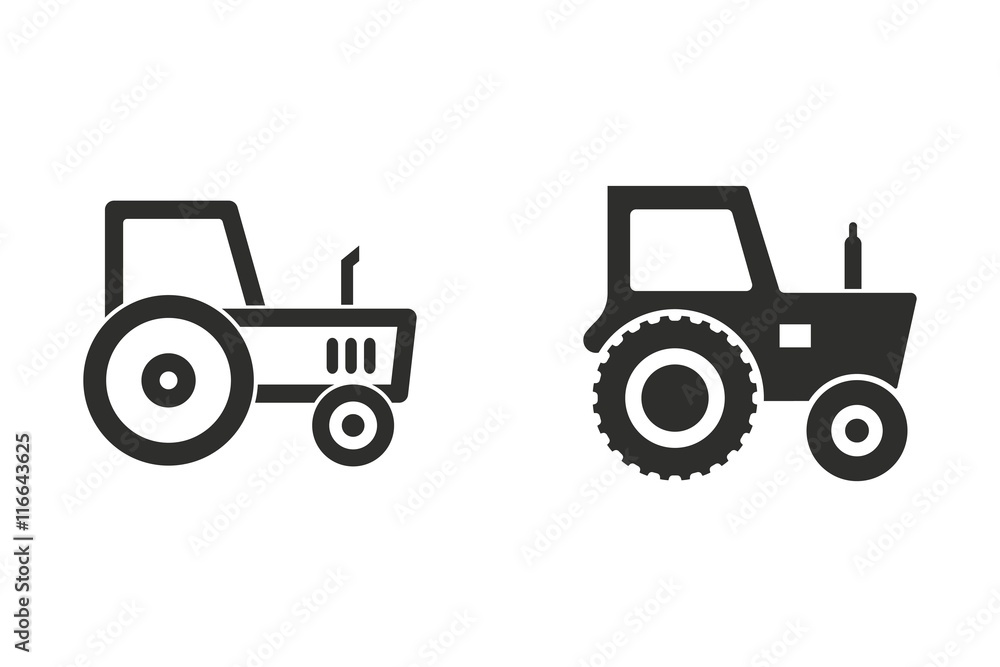 Tractor - vector icon.