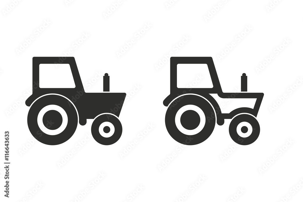 Tractor - vector icon. Tractor - vector icon.
