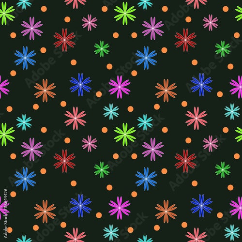 Flower color seamless pattern