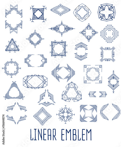 Set of elegant monogram design. Vector illustration.