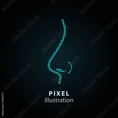 Nose - pixel illustration.