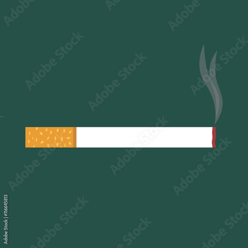 Flat icon cigarette. Smoking area. Vector illustration.