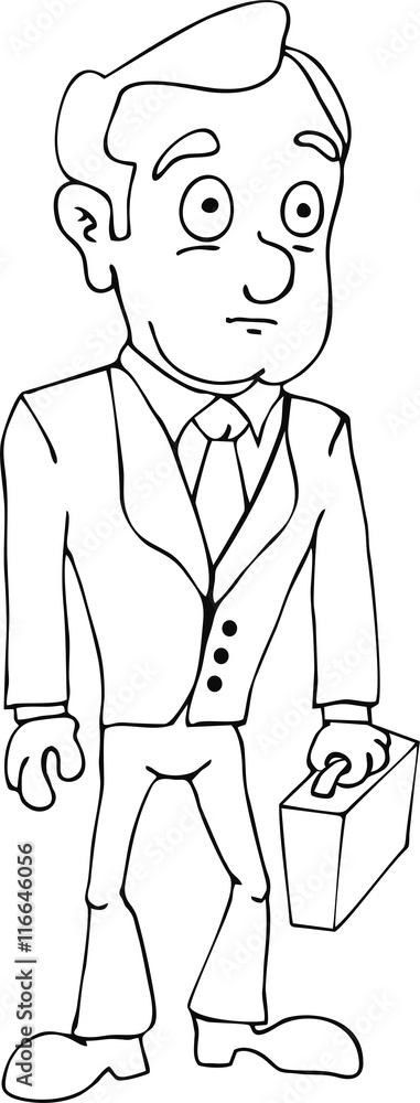 Vector illustration draw doodle cult businessman cartoon Stock Vector ...