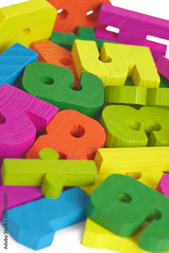 Fototapeta premium Child toy wooden letters