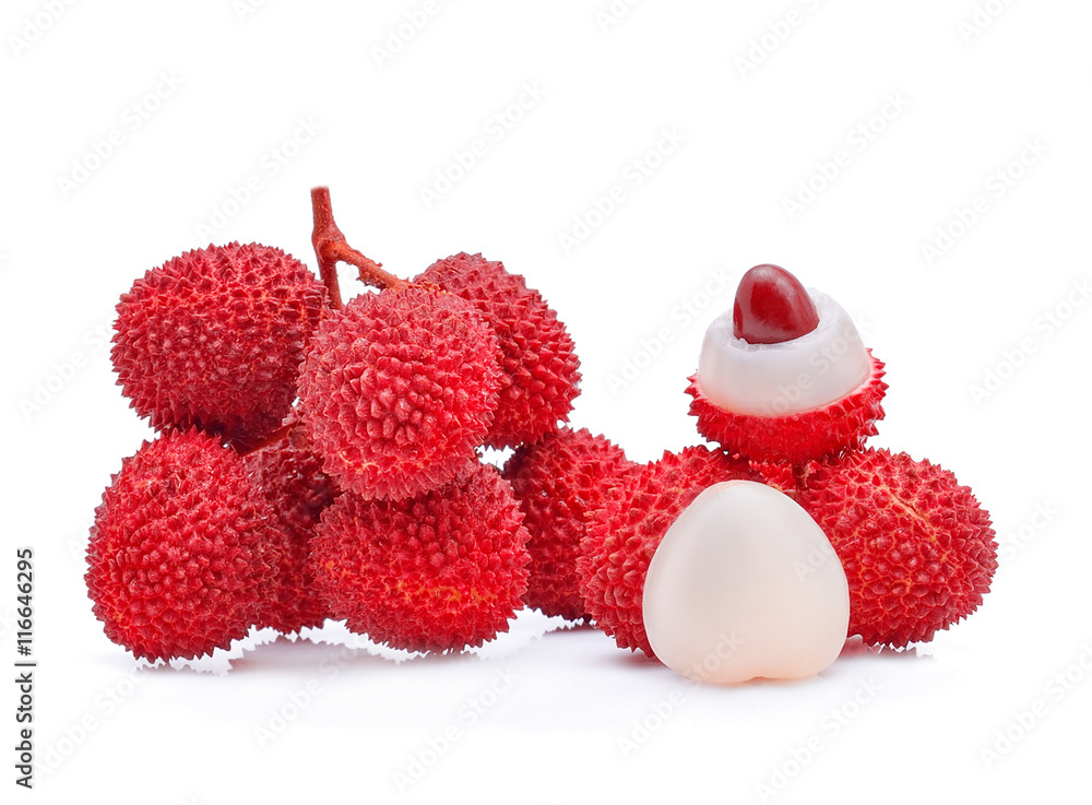 lychees isolated on white lychees isolated on white