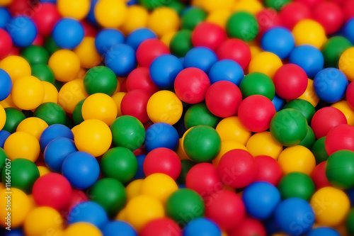 Toy balls of different color - backdrop