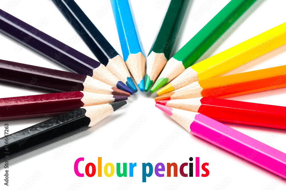 Fototapeta premium colored pencils isolated