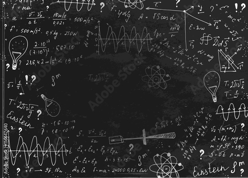Physics blackboard image