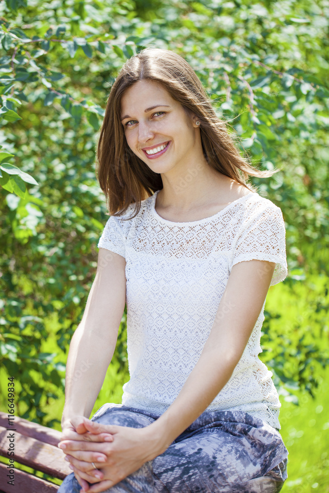 Portrait of beautiful young happy woman Portrait of beautiful young happy woman