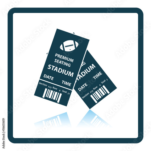 American football tickets icon