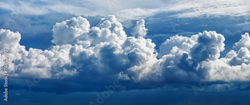 Large cumulus cloud - a panoramic photo