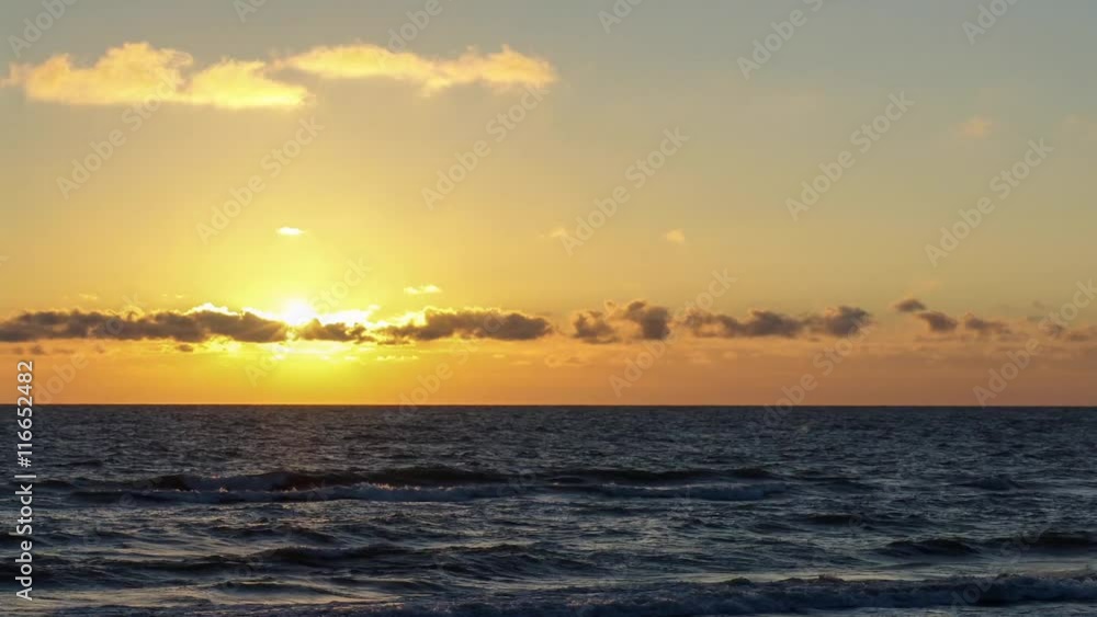 Time lapse sunset on the sea in high winds. Time lapse sunset on the sea in high winds.