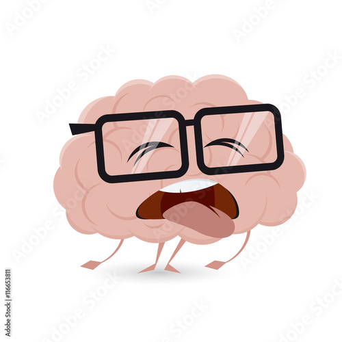 clipart of an exhausted brain