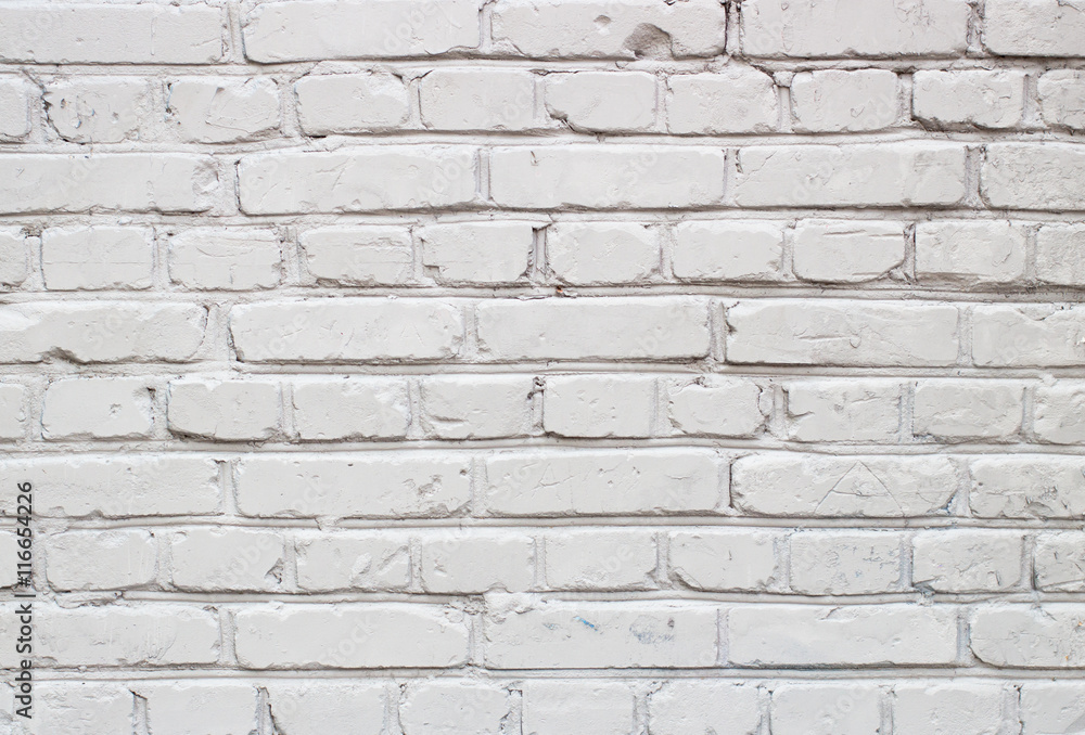 White brick wall for texture or background White brick wall for texture or background