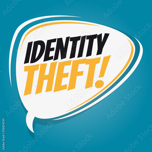 identity theft retro speech balloon