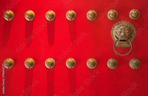 Old wooden door in Beijing,...