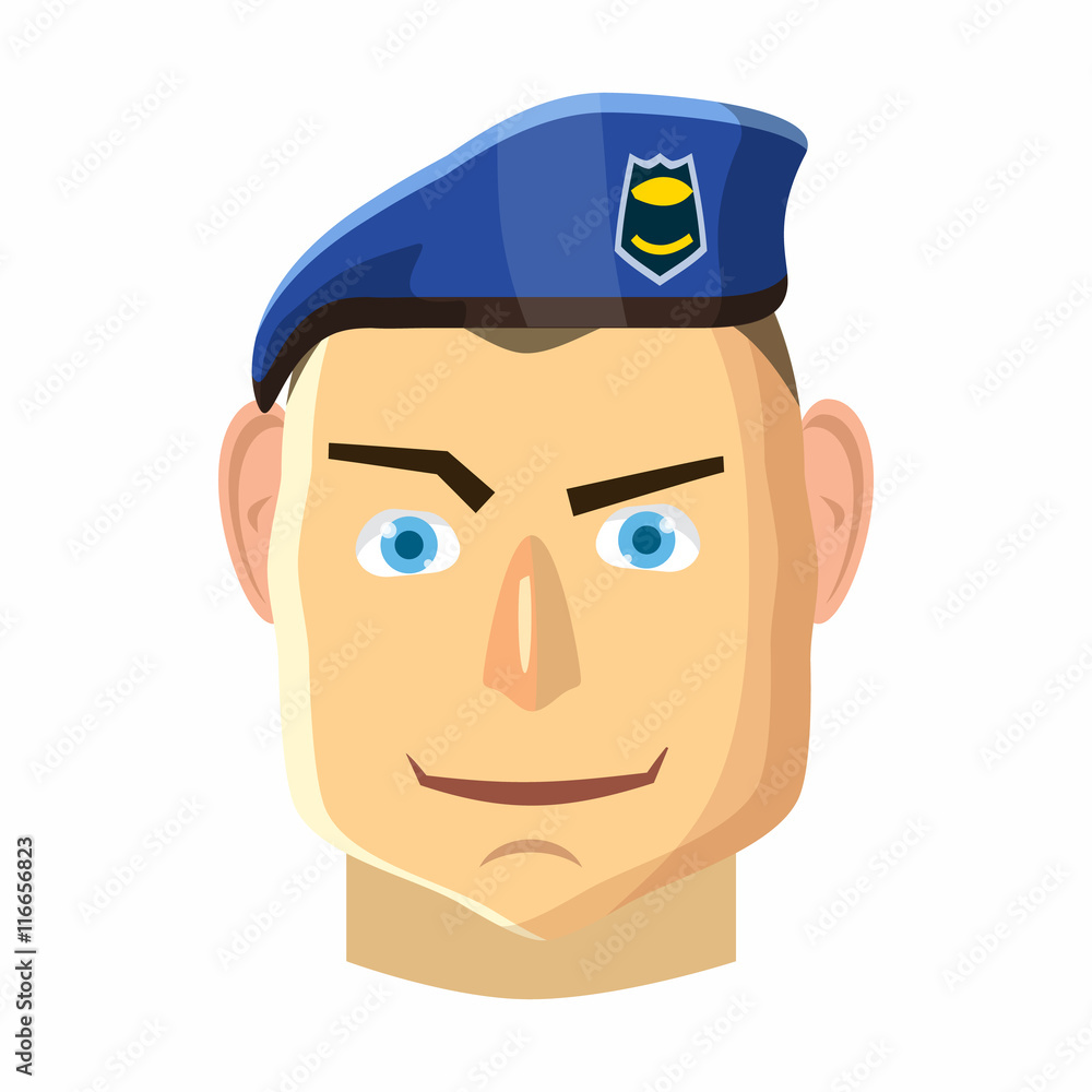 Paratrooper icon in cartoon style isolated on white background. Soldiers symbol Paratrooper icon in cartoon style isolated on white background. Soldiers symbol