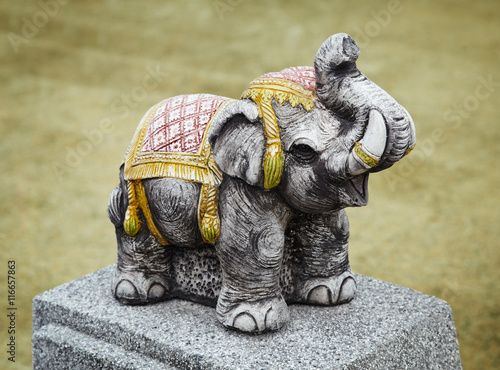 Concrete sculpture - old Indian elephant