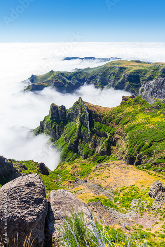 In the heart of Madeira near mountain Pico do Arieiro - mountainous landscape photo