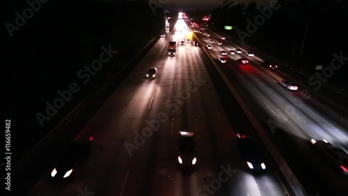 Great evening shot of highway traffic photo