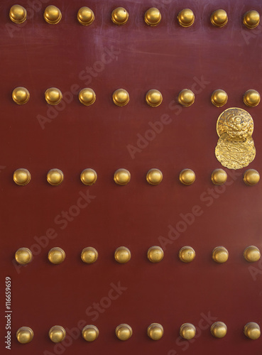 Old wooden door in Beijing,...