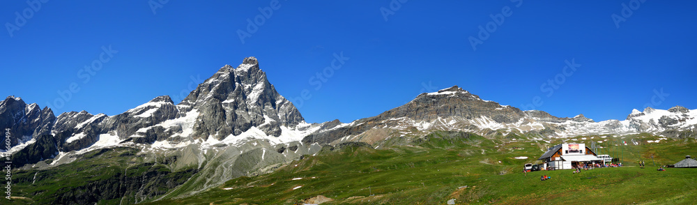 Matterhorn in den Walliser Alpen, Monte Cervino, Italien 