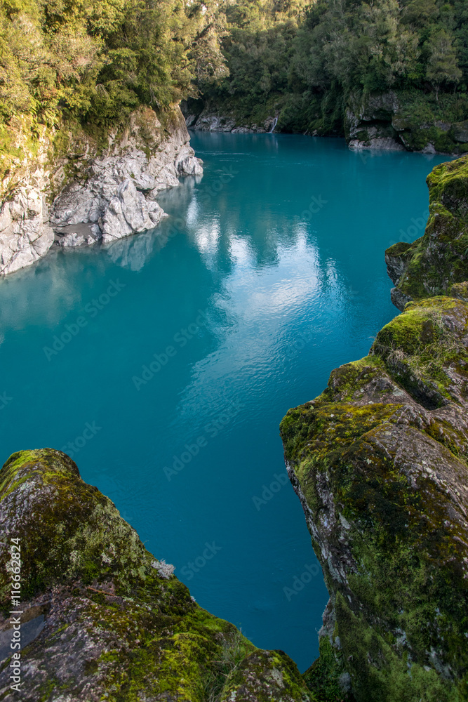 Obraz premium Amazing blue Hokitika Gorge, South Island, New Zealand