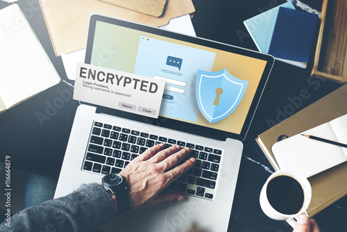 Encrypted Information Data Binary Password Safe Concept