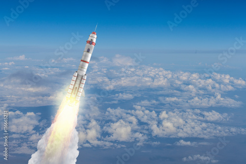 Rocket Space Ship . Mixed media © Sergey Nivens