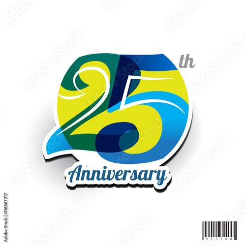 25 years anniversary logo and symbol design