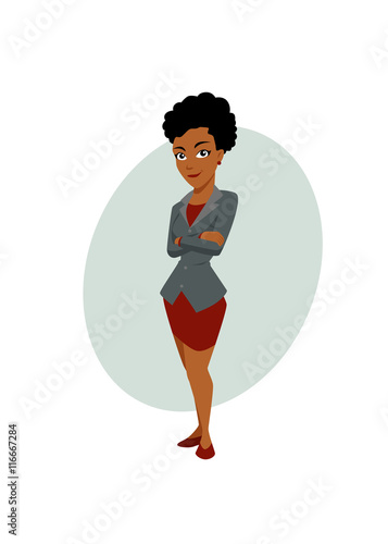 Young business woman with an afro hair