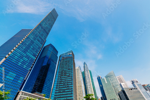 Central business district in Singapore.