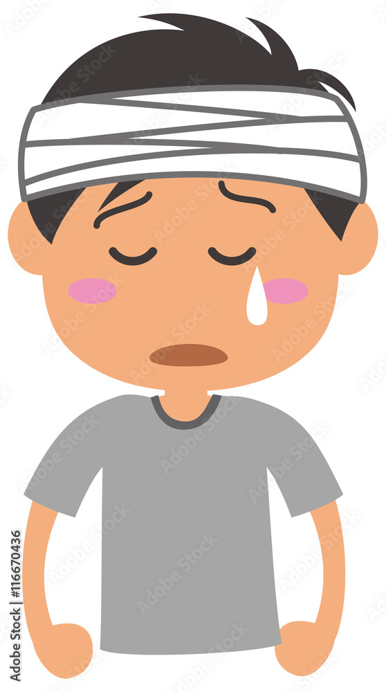 頭に包帯をしている男性のイメージイラスト Stock ベクター Adobe Stock 頭に包帯をしている男性のイメージイラスト Stock ベクター Adobe Stock