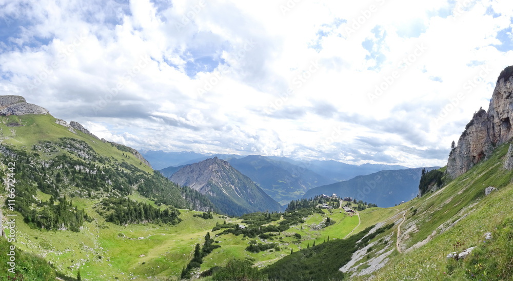Fototapeta premium The view on the Rofan, Achensee, Tirol Austria