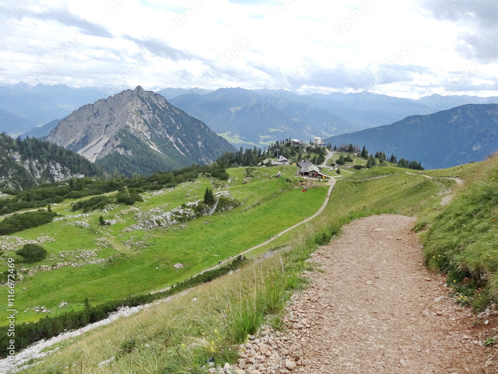 Fototapeta premium The view on the Rofan, Achensee, Tirol Austria