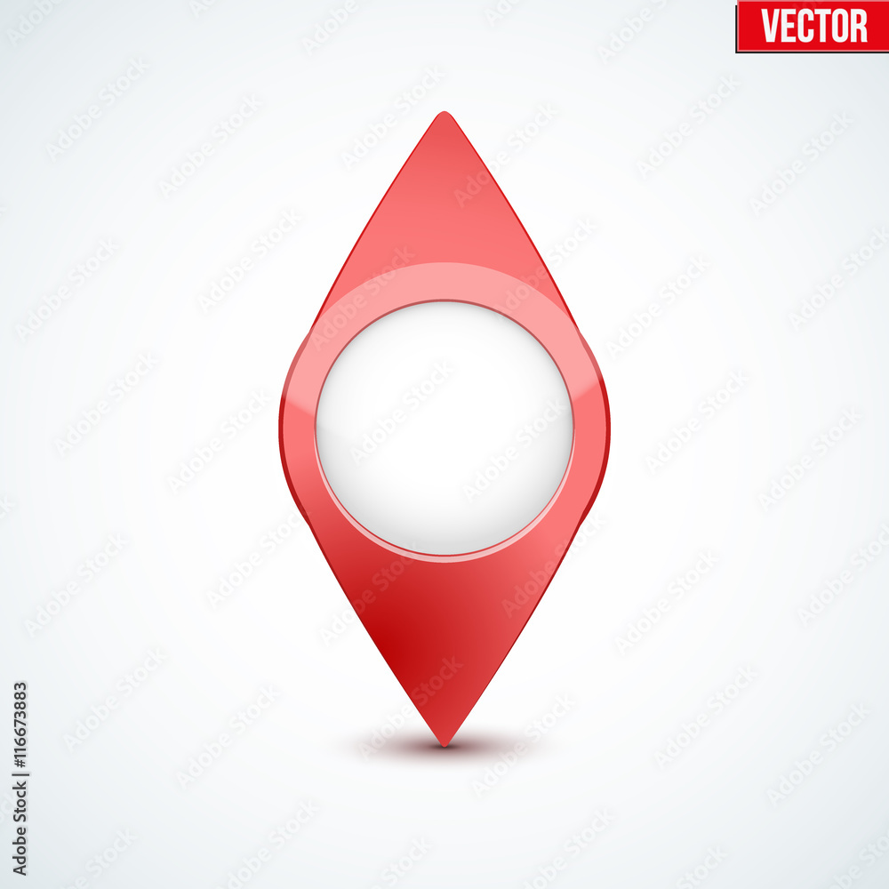 Obraz premium Pointer target for map