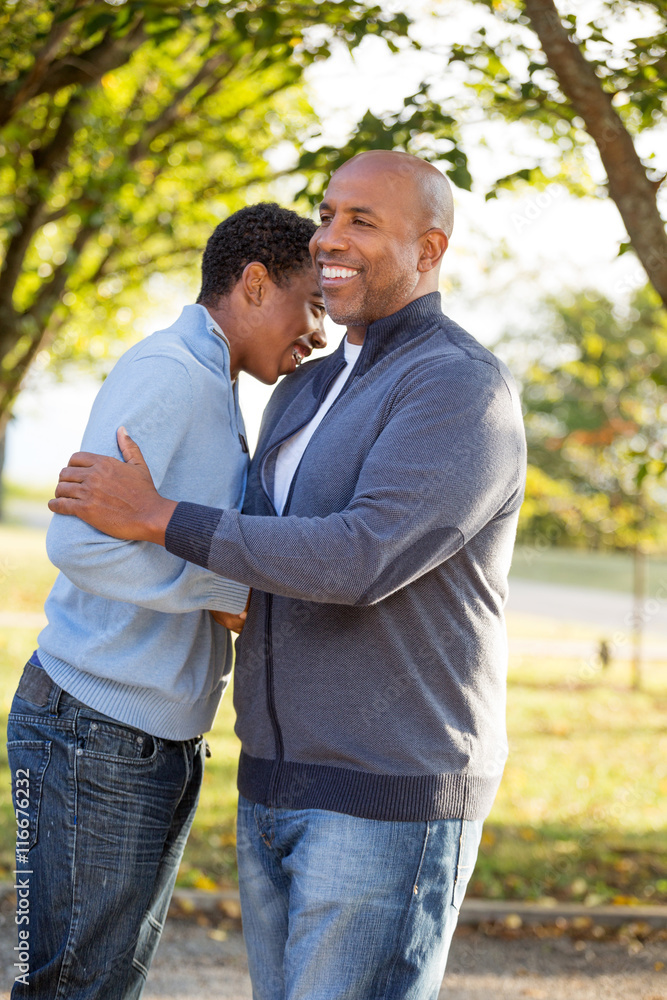 Fototapeta premium African American Father and Son
