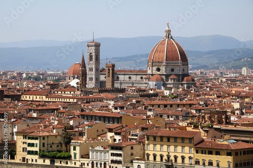 Florence in Italy  Santa Maria del Fiore  Basilica San Lorenzo and Giottos Campanile 